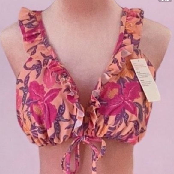 OLD NAVY NWT RUFFLE TRIMMED TRIANGLE STRING BIKINI SWIM TOP FOR WOMEN XXL - Picture 2 of 6